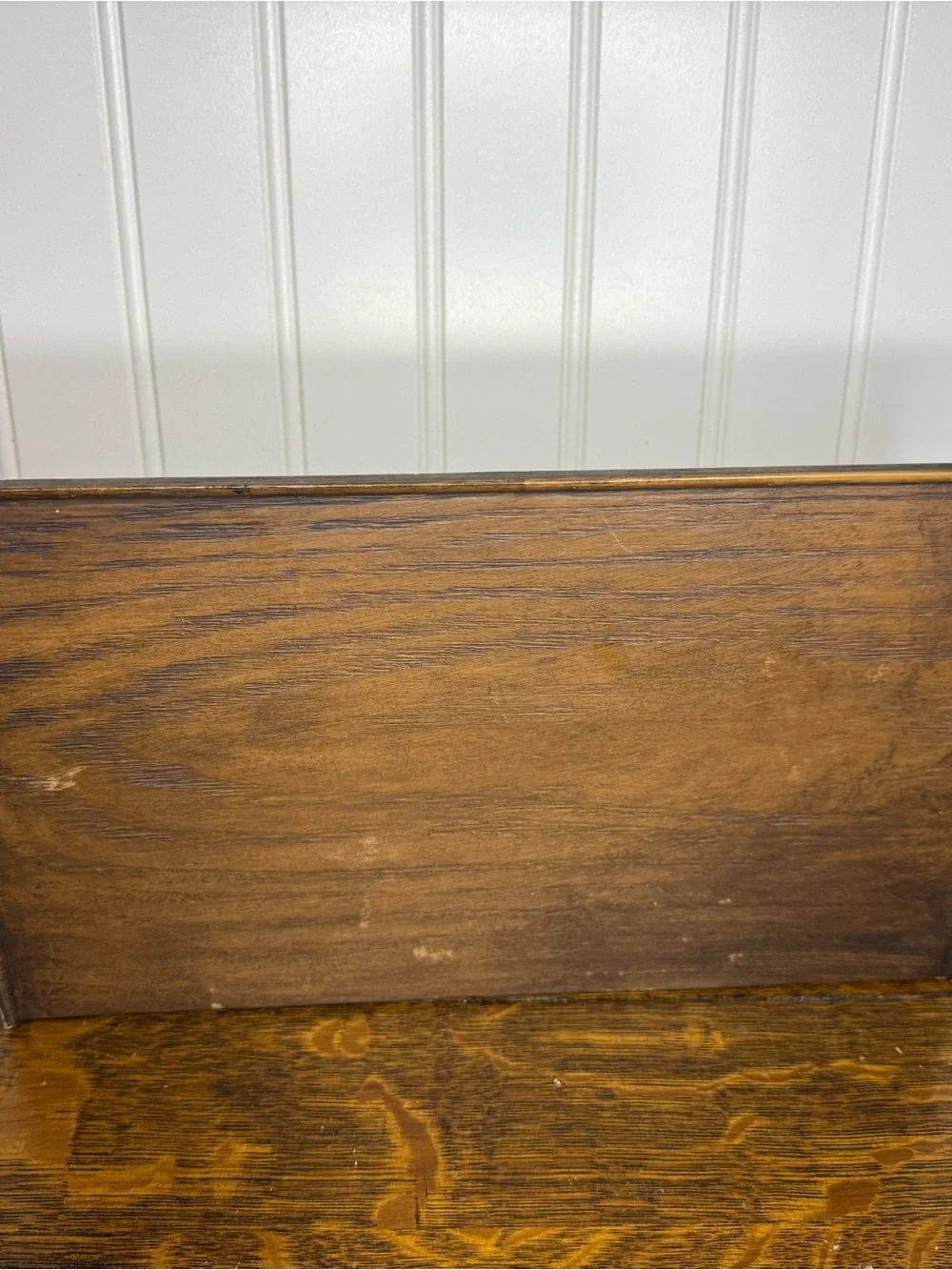 BOHO 1970's Faux Wood Desk Organizer, Letter Holder, Mail Storage Holder, Lerner